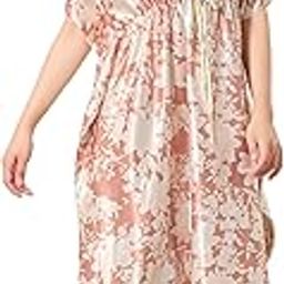 Peach & White Floral Kaftan-image-5