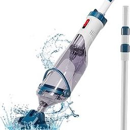 Pool Vacuum for Above Ground Pool with a Telescopic Pole, Running time up to 1H, T403 Handheld Rechargeable Pool Cleaner with Powerful Suction up to 18.5 gallons/min, Ideal for Leaves, Debris-image-68
