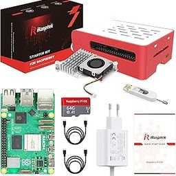 iRasptek Raspberry Pi 5 8GB Starter Kit - 64GB OS-Bookworm Edition Pre-Installed (Red & White Case)-picture-16