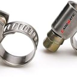 CAROMATIC® Metal Clamps for Car Hose Pipe - Exhaust - Fittings (size 8-12MM) Pure Stainless Steel pack of 2 (Screw type)-image-37