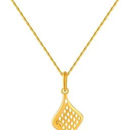 p.c. chandra jewellers 14k (585) Yellow Gold and American Diamond Pendant for Women-picture-48