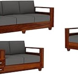 LNW-LAXMI NATURE WOOD Wooden 6 Seater Sofa Set for Living Room | 3+2+1 Seater Sofa for Office & Lounge | Six Seater Sofa Sets with Side Drawers Storage for Home | Sheesham Wood, Natural Teak Finish-picture-15