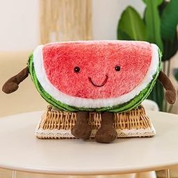 Cuddly Soft Toys Fruit Serie Watermelon Stuffed Animals Toy Cushion Doll, 12" /30cm Watermelon Plushie Toys Best Birthday Gifts for The Children Kids Baby Toys-24