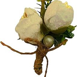 Buyent ® elegant white flower brooch for men suit Lapel Pin For Men Blazer Suit Sherwani jodhpuri suit blazer wedding gifts for men women-25