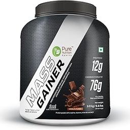 Pure Nutrition Mass Gainer with Premium Grade Whey, Carbohydrates, Creatine Monohydrate, Digestive Enzymes, Vitamins, Minerals & MCTs for Weight Gain, Muscle Recovery & Growth - Chocolate 3Kg-image-55