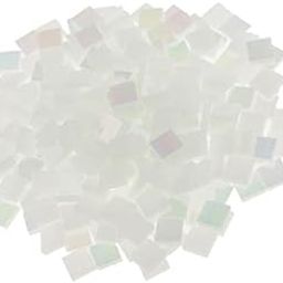 MERISHOPP®2x250 Pieces Vitreous Glass Mosaic Tiles for Arts DIY Crafts Bright White|Crafts | Glass & Mosaics | Glass & Mosaic Tiles|250 Pieces Mosaic Tiles(2 Pack)-image-34
