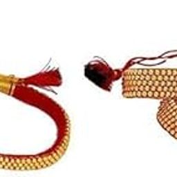Traditional Red Gold Plated Adjustable Rajputi/Rajasthani Necklace with Pochi Set for Women-image-7