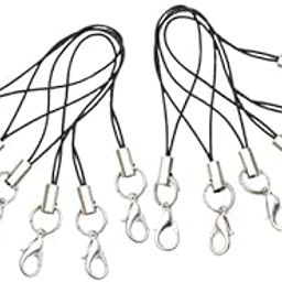 Pack of 10 pcs Phone Strap Charm lobster clasp for phone Cover keyring Pendrive Badge Holders Charm DIY Jewellery straps thread Ring with Hooks-image-53