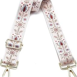 MOCA Purse Strap Replacement Crossbody Wide Shoulder Strap Adjustable Straps Handbag Strap Replacement Belts (White Snowflake)-image-42