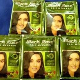 Black Rose Kali Mehandi | Herbal Black Henna Hair Color | 5sachets of 10gm each (50Gms) (Black, 1 Box)-image-76