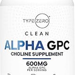 Type Zero Ultra Clean Alpha GPC Choline Supplement (600mg | 90 Capsules) Soy Free, Non-GMO Nootropics Alpha GPC 600mg / 300mg; Alpha-GPC Brain Memory and Focus Supplements-image-51