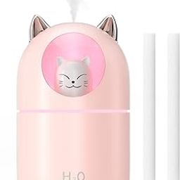 Cool Mist Humidifier,300ml Mini Humidifiers with Night Light,Waterless Auto-Off Air Humidifier,20dB Quiet Humidifiers for Bedroom,Car, Plant for Girl Boy-image-32