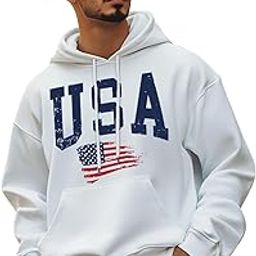 Cotton Fleece Oversized Baggy Fit Hooded Sweatshirt Drop Shoulder USA Front Printed Full Sleeve Hoodie for Men (Avaiable Sizes: S to 3XL)-picture-9