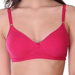 Women's Cotton Non Padded Wire Free Casual Full Coverage Bra-image-50