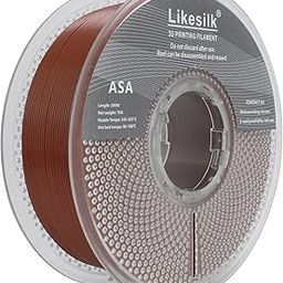 Likesilk 3D Printer Filament ASA Brown 1KG, Neatly & Strong 1.75mm Filament for 3D Printing, Accuracy +/- 0.02mm 1KG Spool(2.2lbs)-2