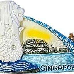 Travel Theme 3D Singapore Merlion Resin Fridge Magnet-image-13