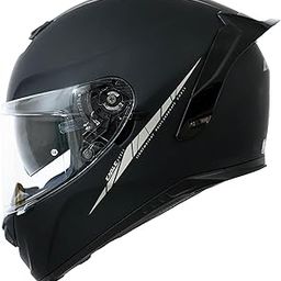 Helmet AXXIS FF109BSV Eagle SV (Spoiler) Solid A1 MATT Black | ISI, ECE, and DOT Certified | Integrated Sun Visor | Lightweight Polycarbonate Shell | Enhanced Ventilation | Aerodynamic Spoiler-image-90