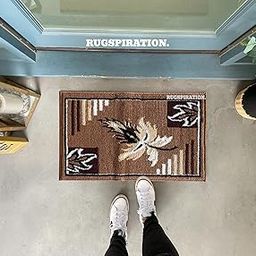 RUGSPIRATION Poly Viscose Soft Touch Anti Slip Floor Door Mat in Home Kitchen Office Entrance Mat [ Beige, 40 x 57 cm ]-image-4