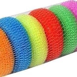 Sj Styles Multicolour Round Nylon Plastic Dish Scrubbers, Large, Set of 6, Kitchen Utensil Cleaning-image-95