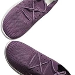 Women Purple Knit Sports Shoes | Lightweight Breathable Slip-On Sneakers for Walking, Gym, Casual Wear-image-27