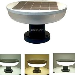 Homehop Solar Main Gate Light for Home Outdoor Waterproof Pillar Wall Lamps for Compound Wall Modern Big Size (Round)(Aluminium)-image-64