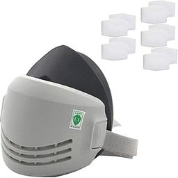 Reusable Chemical Anti-Dust Respirator Mask Welding Safety Industrial Mask (1 Piece Rubber Anti-Dust Mask + 10 Pieces Cotton Filter)-image-50