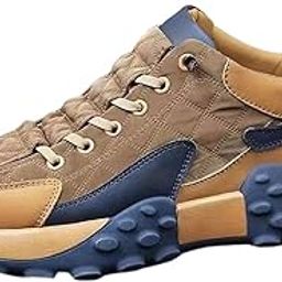 Men's Walking Shoes Non Slip Breathable for Hiking Short Trips Outdoor Khaki 42-image-17