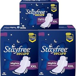 Stayfree Secure Nights Sanitary Pads for Women 40s (Pack of 2) (80 pads) + Stayfree Secure Nights Sanitary Pads 20s free-image-22
