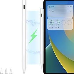 Pencil 2nd Generation Magnetic Wireless Charging: HATOKU Pencil for iPad with Tilt Sensitvity Palm Rejection Compatible for iPad Air (4/5)-iPad Pro 12.9"(3/4/5/6)-iPad Pro 11"(1/2/3/4)-iPad Mini 6-19