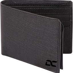 Men’s PU Leather Wallet – Slim Bifold Card Holder with Zip Pocket & ID Windows – Minimalist Front Pocket Design – Gift for Him (Black)-11