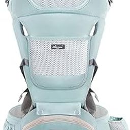 Cubs N Bears Multi-Functional 9-in-1 Baby Carrier Bag for Newborn to Toddler | All Seasons & All Position Toddler Carrier/Backpack with Hip Seat for Child (Pista Green)-image-63