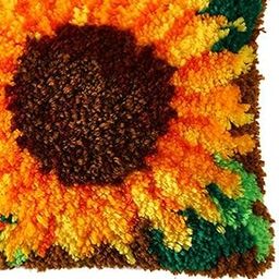 LOOM TREE Latch Hook Kits DIY Cats Sunflower Crocheting Rug Carpet Making Sunflowers | Latch Hooking Kits-image-15