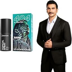 Bold Care Topical Non-Transferable Spray for Men (Pack of 1) + Bold Care 404 Super Nano Thin Condoms For Men (10 Units) - Combo-picture-13