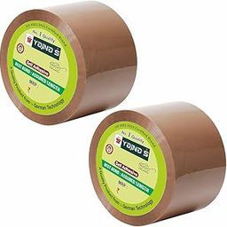 YAJNAS 72mm x 100 Meters, 3 inch, Pack of 2, Brown BOPP Self-Adhesive High-Strength Packing Tape Rolls | E-commerce Packaging for Home, Office & Box-22