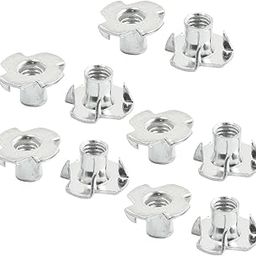10Pcs Silver Tone T Nuts 4-Claw Nut for 6mm Diameter Screw-13