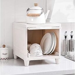 Lamok Multipurpose Stackable Cupboard Drawer for Clothes, Kitchen Item Storage; Wardrobe Cabinet Organizer for Home, Office (White, 1 Tier)-19