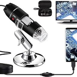 atdaraz USB Digital Microscope 40X to 1000X, 8 LED Magnification Endoscope Camera with Carrying Case & Metal Stand, Compatible for Android Windows 7 8 10 11 Linux Mac-image-26