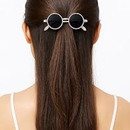 ZoviA Hair Clip for Girls & Women – Pack of 2 Silver Stylish Hair Accessories | Unique Round Bow Barrettes | Fashion Hair Clips for Ponytail & Half-Up Styles-image-90