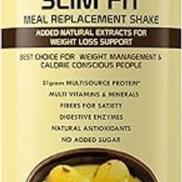 Slim Shake Protein Powder - Meal Replacement Shake For Weight Control & Management | Sugar Free | Fiber | Digestive Enzymes | Vitamins & Minerals (RASMALAI, 400 g (Pack of 1))-2