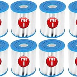 Type I Pool Filter Cartridge for Bestway, Pools Filter Cartridge Size I for Swimming Pool Filter, High-Efficiency Filter Elements for 330 Gallon Pump Filter Cartridge (8 Pack)-picture-27