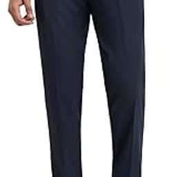 Men Slim Fit Structure Pattern Poly Viscose Blend Pleatless Formal Trouser-picture-4