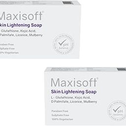 Maxisoft Skin Lightening Soap |Paraben Free & Sulphate Free | Remove Dark Spots & Hyperpigmentation | For Glowing Skin|For Men & Women| For all Skin Type| Pack of 2 (75gm X 2)-33