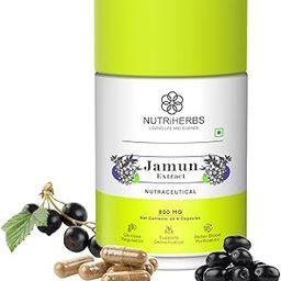 NUTRiHERBS Jamun Seed Extract Capsules 800mg | Herbal Supplement for Diabetes Management | Ayurvedic Sugar Control & Digestive Health Support | Natural Blood Sugar Balancing & Metabolic Wellness-picture-14