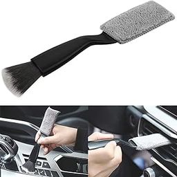 STHIRA® Car Duster Double Head Duster Brush for Car Interior, Soft Car Detailing Brush, Soft Bristles Cleaning Brush Dusting Tool for Dashboard, Keyboard, Air Conditioner, Gap, Window Railing-image-25