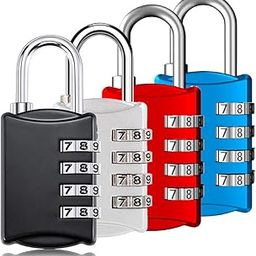 Eis 4 Digit Number Locks for Luggage Bag Travelling Password Locks Combination || Padlock Lock for Home/Shop/Office/Store/Farmhouse || Luggage Lock-66