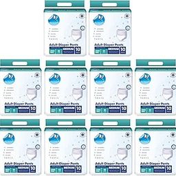 Glider Unisex Adult Diaper Pants | Medium Size | Wetness Indicator & Superior Absorbency | 15-44 Inch (40-115 cm) | (Pack of 10 – 100 Count)-image-30