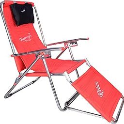 cauvery® Folding Relax Chair Easy Chair for Lawn|Portable and Foldable Recliner Chair for Resting|Adjustable Pillow|Full Body Support|Young and Old People (RED)-picture-10