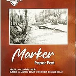 Corslet Marker Paper Pad Sketchbook Bleedproof for Alcohol Markers 200gsm Double Sided Thick Art Drawing Papers 50pages (25Sheets) / A5 (5.85"x8.2") Gift for Artists Students Kids-picture-20
