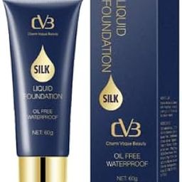 CVB Silk Liquid Foundation, Oil-Free Waterproof, 60g,-image-9