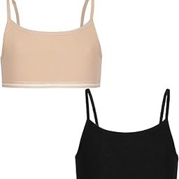 Black & Skin Color Girls Sports Bra, Non Padded Cotton Bras-Slip On Teenage Bras-Combo Pack-Solid Printed-image-39